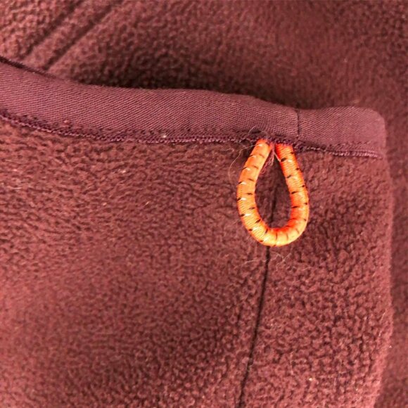 LL Bean Jacket Womens Large Coat Zip Pockets Red Burgandy Fleece Windbreaker - Picture 4 of 9